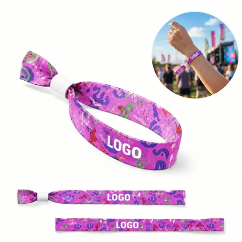 Customizable Fabric Event Wristband for Secure
