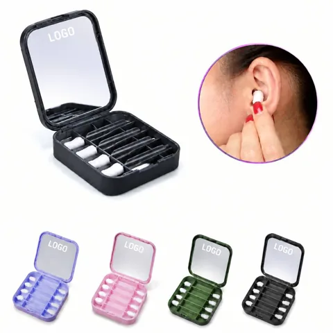 Portable Mirror Case Kit with Swab Storage Slots