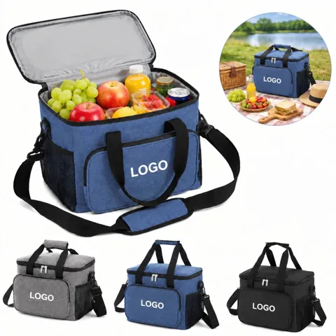 Insulated Oxford Cooler Bag Holds 24 Cans