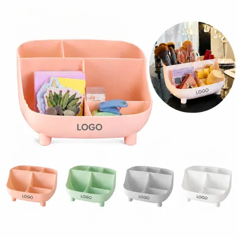 Multi-Compartment Plastic Desk Organizer for Office Supplies