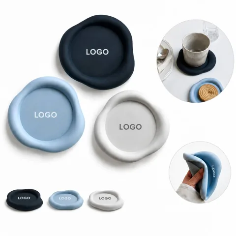 Non-Slip Frosted Silicone Coaster for Heat Protection