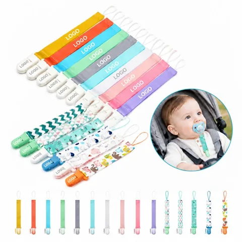 Baby Pacifier Clip with Adjustable Cord and Non-Toxic