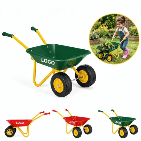 Kids Garden Tool Set with Wheelbarrow for Ages 3