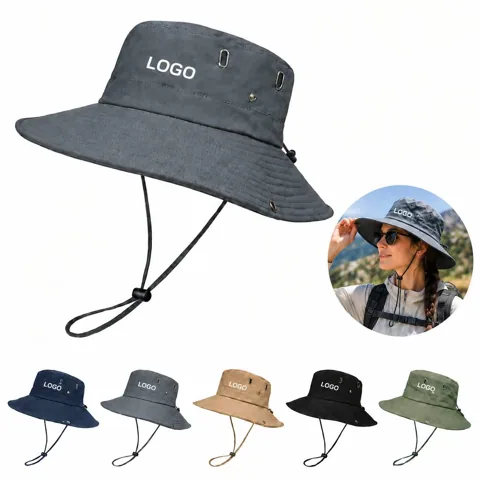 Foldable Wide Brim Sun Hat with Adjustable Fit for Outdoor