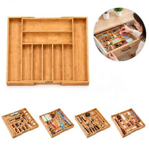 Adjustable Bamboo Drawer Divider for Storage Organization