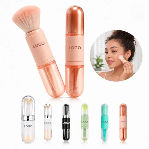 4-Piece Portable Makeup Kit with Compact Case
