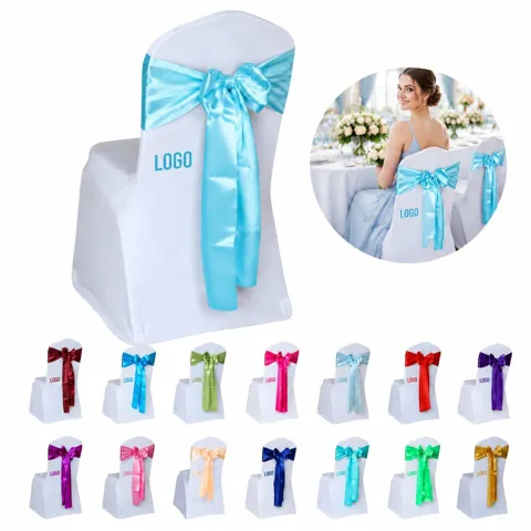 Decorative Satin Chair Bows for Party Seating