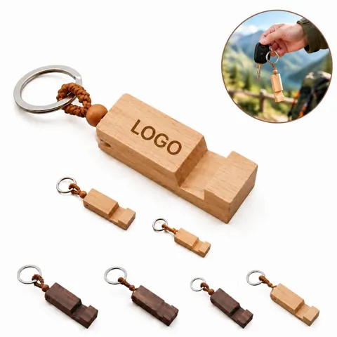 Compact Clip-On Keychain Phone Holder for Hands-Free Use