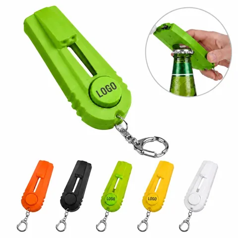 Metal Keychain Bottle Opener with Launcher Function