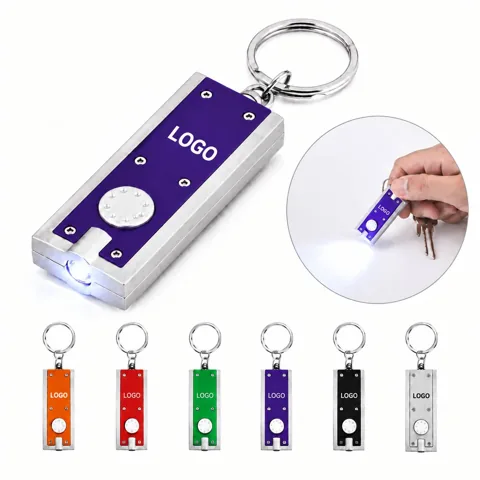 Compact LED Keychain Light with Impact-Resistant ABS Shell