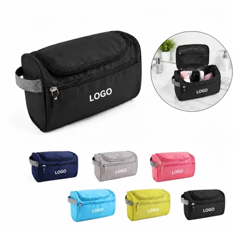 Water-Resistant Polyester Travel Toiletry Bag Organizer