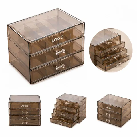 3-Tier Jewelry Storage Box with Sliding Drawers