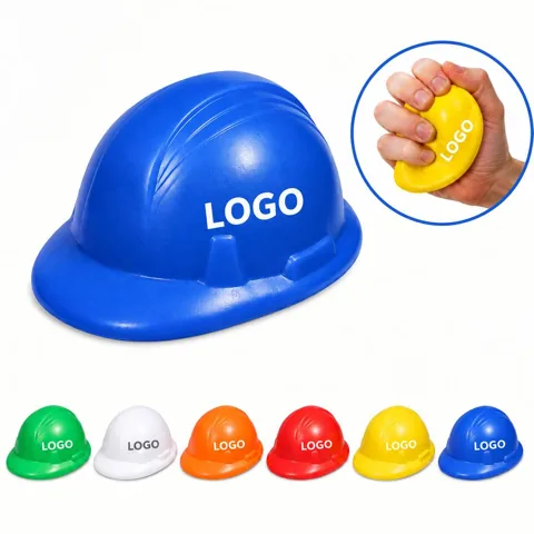 Helmet-Shaped PU Squeeze Toy for Stress Relief
