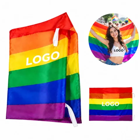 Rainbow LGBTQ Flag Cape for Pride Parades and Festivals