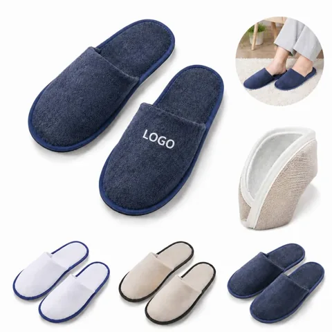Hygienic Non-Woven Indoor Guest Slippers Slip-Resistant