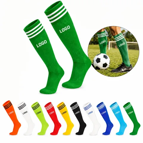 Men's Thin Breathable Knee-High Football Socks