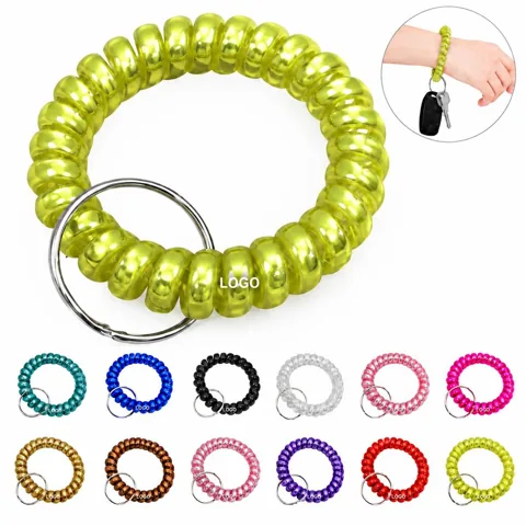 Colorful Coiled Spring Wire Wrist Bracelet Stretchable