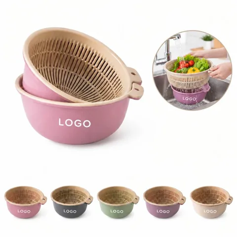 2-Tier Kitchen Drain Basket with Removable Top for Produce