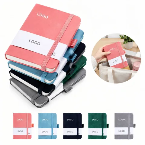 Compact Pocket Notebook with Durable Leather Cover