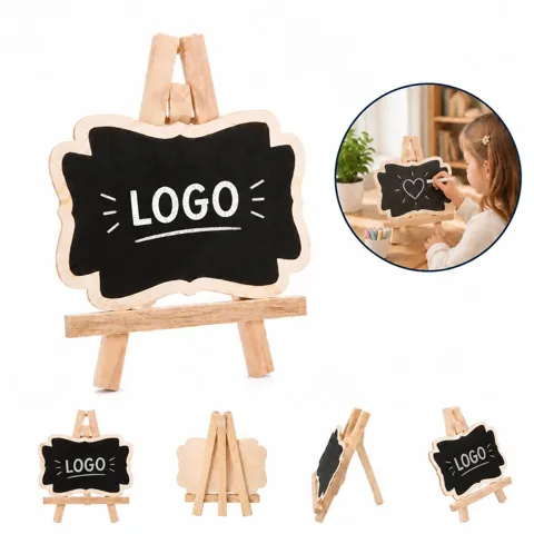 Foldable Wooden Easel Message Board for Desk Display