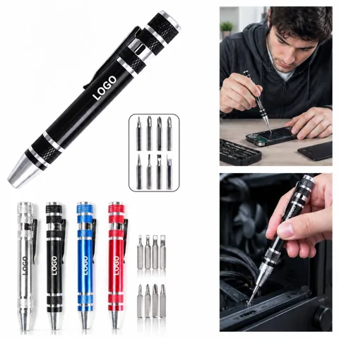 Compact Precision Screwdriver Kit with Interchangeable Bits