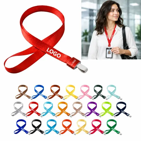 Adjustable Metal Buckle Lanyard for ID Badge