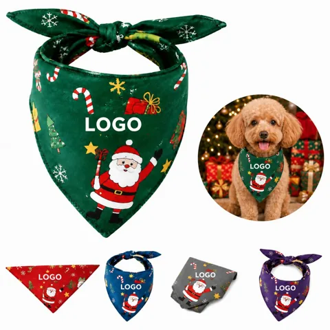 Soft Polyester Triangle Pet Bandana for Dogs and Cats