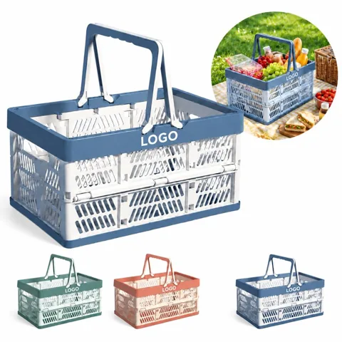 Collapsible Outdoor Picnic Basket Set with Utensils