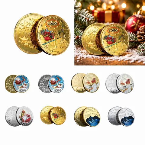 Christmas Commemorative Gold Coin Holiday Keepsake Souvenir