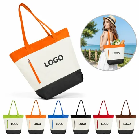 Durable Zippered Tote Bag for Everyday Shopping and