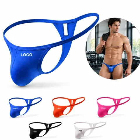 Soft Pouch Thong Underwear for Men Breathable Low-Rise