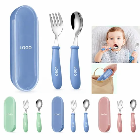 Kids 304 Stainless Steel Fork Spoon Knife Travel Set