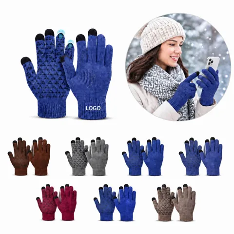 Warm Touchscreen Gloves with Conductive Fingertips