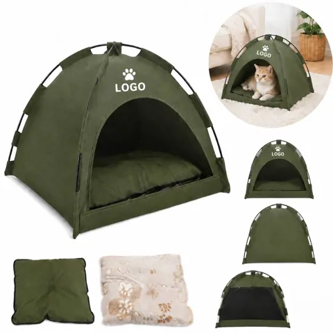 Portable Foldable Canvas Pet Tent for Small Animals
