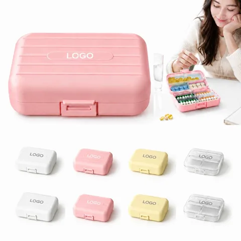 Portable Weekly Pill Case with 7 Compartments