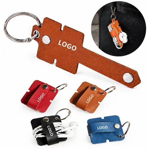 Tangle-Free Earphone Cord Wrap Keychain