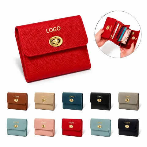Dual-Compartment PU Card Holder with Two Tiers