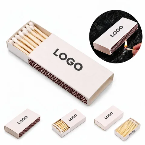 Personalized Classic Cardboard Matchbox with Slide-Out Tray