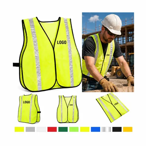 High-Visibility Reflective Safety Vest with Breathable Mesh