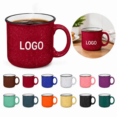 Enamel Steel Campfire Cup for Outdoor Hot Drinks