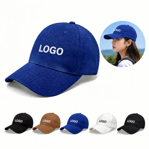 Adjustable Breathable Cotton Baseball Cap with Curved Brim
