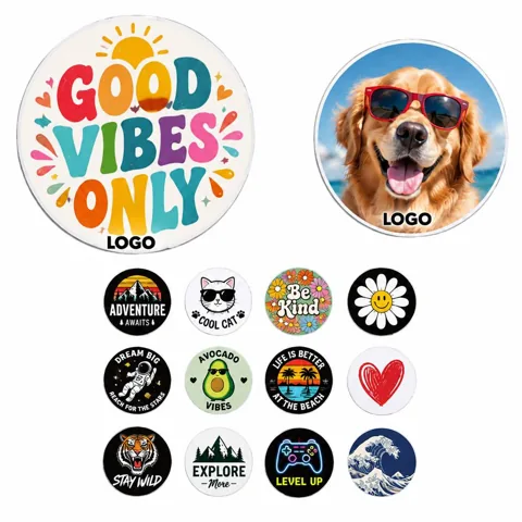 Custom Metal Badges for Holiday Party Decor