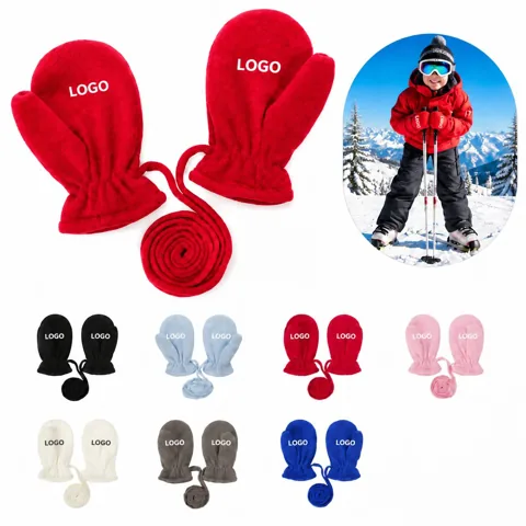 Kids Winter Full Mittens with Soft Lining and Elastic Cuffs