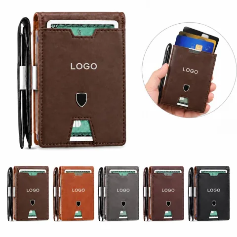 Slim RFID Wallet with Money Clip for Men
