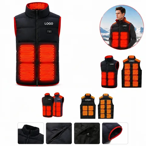 Unisex USB Heated Vest with 15 Heating Zones