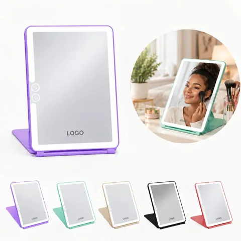 LED Lighted Foldable Travel Makeup Mirror
