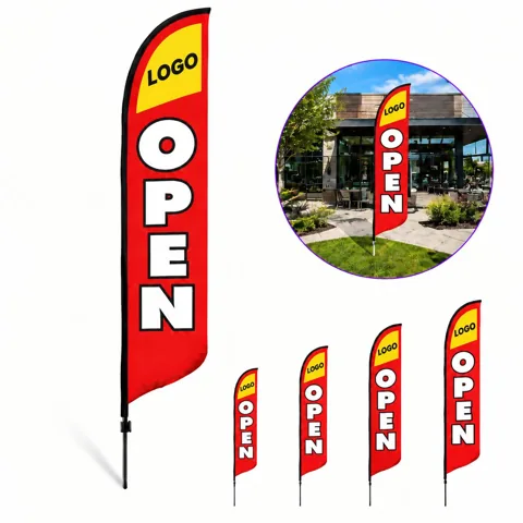 Custom Two-Sided Promotional Feather Flag