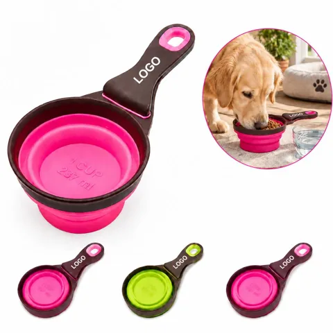Portable Collapsible Silicone Spoon for Pet Feeding