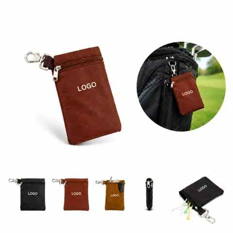 Golf Ball Pouch with Zipper Closure