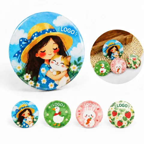 Custom Tinplate Pin Badges for Clothing Bags Hats
